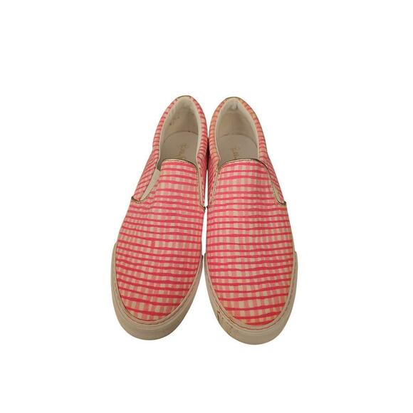 Lilly Pulitzer bright neon pink slip on canvas sneakers shoes sz 10 SH74 - Picture 1 of 6